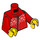 LEGO rouge Man dans rouge Winter Jacket Minifig Torse (973 / 76382)