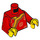 LEGO Rojo Hombre en Traditional Chinese Atuendo Minifigura Torso (973 / 76382)