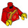 LEGO Red Man in Traditional Chinese Outfit Minifig Torso (973 / 76382)