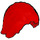 LEGO Rood Midden lengte Tousled Haar met midden scheiding (88283)