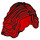 LEGO rouge Mi-longueur Ondulé Cheveux (23187)