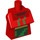 LEGO Red Minecraft Torso with Savannah Villager Outfit with Green (25767 / 76877)