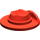 LEGO Red Minifig Hat Wide Brim Flat (30167)