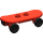 LEGO Rood Minifig Skateboard met Zwart Wielen