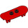 LEGO Red Minifig Skateboard with Four Wheel Clips (42511 / 88422)