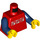 LEGO Czerwony Minifigurka Tułów Gravity Games z 3 Logos (73403 / 76382)