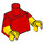 LEGO Red Minifig Torso, short sleeve with yellow arms (973 / 16360)