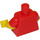 LEGO Rojo Minifigura Torso, Corto sleeve con Amarillo Brazos (973 / 16360)