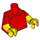 LEGO rouge Minifig Torse, Court sleeve avec Jaune Bras (973 / 16360)