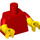 LEGO Red Minifig Torso, short sleeve with yellow arms (973 / 16360)