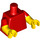 LEGO Rot Minifigur Torso, Kurz sleeve mit Gelb Arme (973 / 16360)