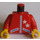 LEGO rot Minifig Torso mit Blau Zippers und Zwei Stars (973)