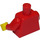 LEGO Red Minifig Torso with Blue Zippers and two Stars (973 / 73403)