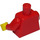 LEGO rouge Minifig Torse avec Bleu Zippers et Deux Stars (973 / 73403)