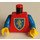 LEGO Rød Minifig Torso med Crusaders Gold Løve Skjold Gammel stil (973)