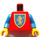 LEGO Rood Minifiguur Torso met Crusaders Gold Leeuw Schild Oude stijl (973)