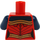 LEGO Red Minifig Torso with Dark Blue and Gold Wonder Woman Decoration (973)