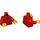 LEGO rouge Minifig Torse avec Dark rouge Courroie et Collar avec Jingle Bells (973 / 76382)