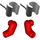 LEGO rot Minifig Torso mit Ferrari Schild und F.Massa Aufkleber auf Vorderseite und Vodaphone und Shell Logos Aufkleber auf Der Rücken mit rot Arme und Weiß Hände (973)