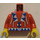 LEGO Red Minifig Torso with indian shirt white and blue decoration (973)