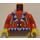 LEGO Red Minifig Torso with indian shirt white and blue decoration (973 / 73403)