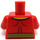 LEGO Red Minifig Torso with Muscles and Yellow Lines (Plastic Man) (973)