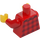 LEGO Red Minifig Torso  with Open-Necked Plaid Shirt (973 / 76382)