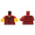 LEGO Rood Minifig Torso  met Open-Necked Plaid Shirt (973 / 76382)