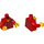 LEGO rouge Minifig Torse  avec Open-Necked Plaid Shirt (973 / 76382)