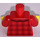 LEGO Red Minifig Torso  with Open-Necked Plaid Shirt (973 / 76382)