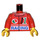 LEGO Rød Minifig Torso med &#039;Racing Team 1&#039; og Octan logo (973)