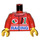 LEGO Red Minifig Torso with &#039;Racing Team 1&#039; and Octan logo (973)