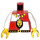 LEGO Rood Minifiguur Torso met Royal Knights Leeuw Hoofd  (973)