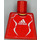 LEGO Rood Minifig Torso zonder armen met Adidas logo en #7 Aan Rug Sticker (973)