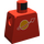 LEGO Red Minifig Torso without Arms with Classic Space (973)