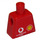 LEGO Red Minifig Torso without Arms with Ferrari Shield Sticker (973)