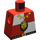 LEGO Red Minifig Torso without Arms with Royal Knights Lion Head (973)