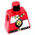 LEGO Red Minifig Torso without Arms with Royal Knights Lion Head (973)
