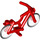 LEGO rot Minifigure Fahrrad mit Räder und Tires (73537)