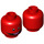 LEGO rouge Minifigure Diriger avec Décoration (Goujon solide encastré) (3626 / 99409)
