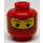 LEGO Rouge Minifigurine Tête avec Décoration (Clou de sécurité) (43541 / 50447)