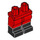 LEGO Rood Minifigure Heupen en benen met Zwart Boots (21019 / 77601)