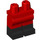 LEGO Rood Minifigure Heupen en benen met Zwart Boots (21019 / 77601)