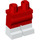 LEGO rot Minifigure Hüften und Beine mit Weiß Boots (3815 / 21019)