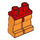 LEGO Rood Minifigure Heupen met Oranje Poten (3815 / 73200)