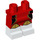 LEGO Red Minifigure Legs with super Warrior (white feet, with Black/Gold) Decoration (3815)