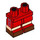 LEGO rouge Minifigure Medium Jambes avec Dark Brown Shoes, rouge Shorts et Bleu Décoration sur Côté Jambes (37364 / 102042)
