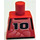 LEGO Rosso Minifigure NBA Busto con NBA Player Number 10