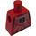 LEGO rouge Minifigure NBA Torse avec NBA Player Number 8