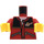 LEGO Rød Minifigur Overkropp Jakke med Zippered Pockets med Space logo på Svart (73403 / 76382)